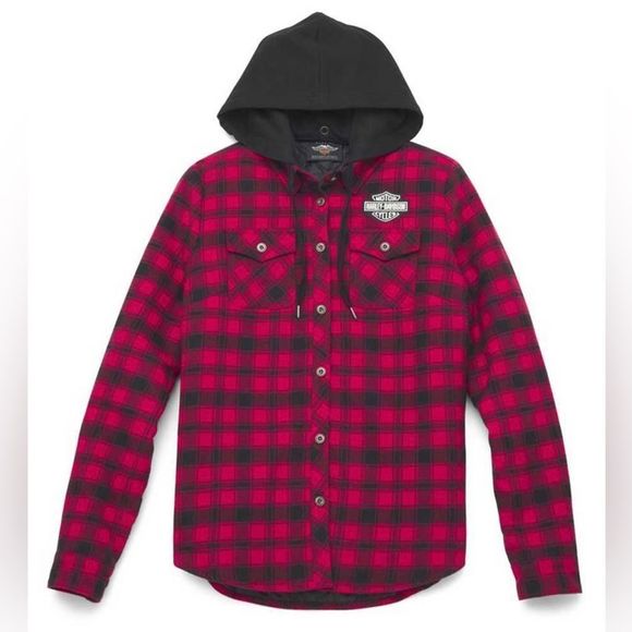 Harley davidson flannel hoodie sale